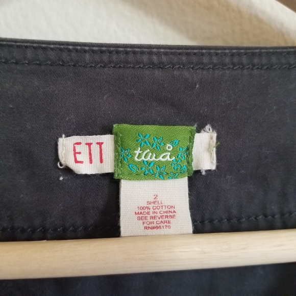 Anthro Ett Twa Dark Grey Cropped Peplum Jacket - Picture 3 of 6